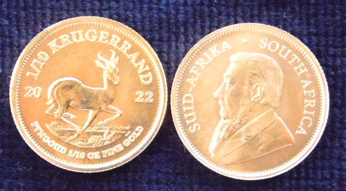 Moneta oro krugerrand - krugerrand, 1/10