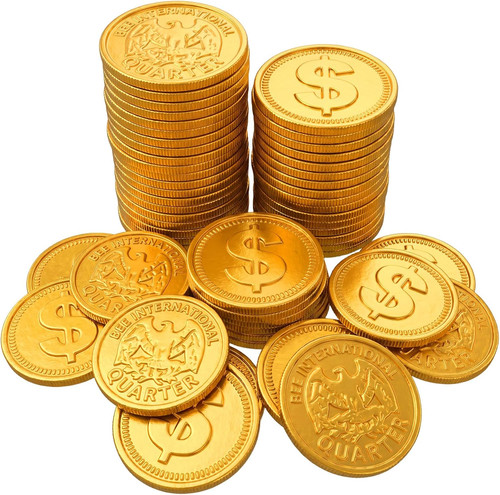 Monete oro cioccolato - monete, al