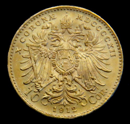 Moneta oro corone 1912 - moneta,