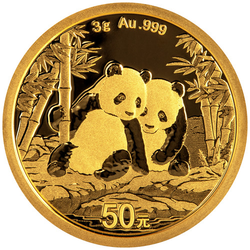 Moneta oro cina panda - moneta,