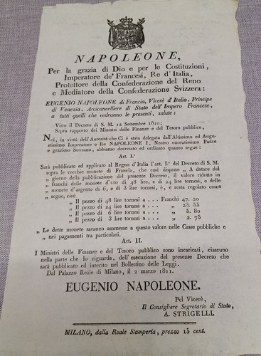 Napoleone decreto valore - napoleone,